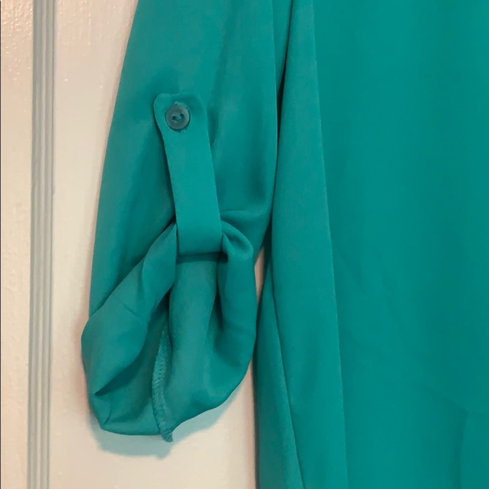 Seafoam Green-Turquoise blouse - size M - Picture 4 of 6